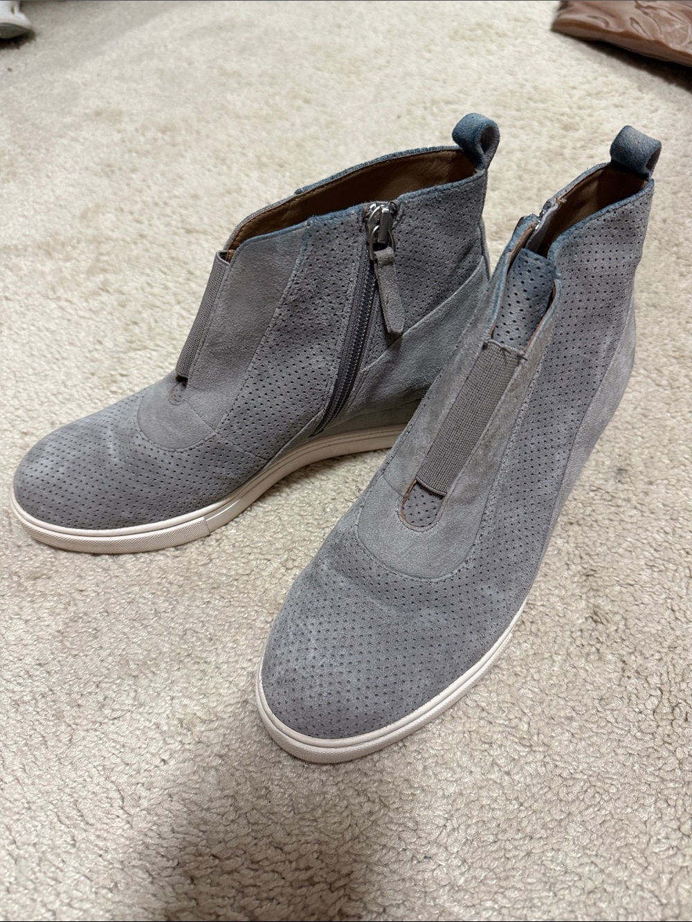 Paolo Grey Suede Perforated Chukka Boots